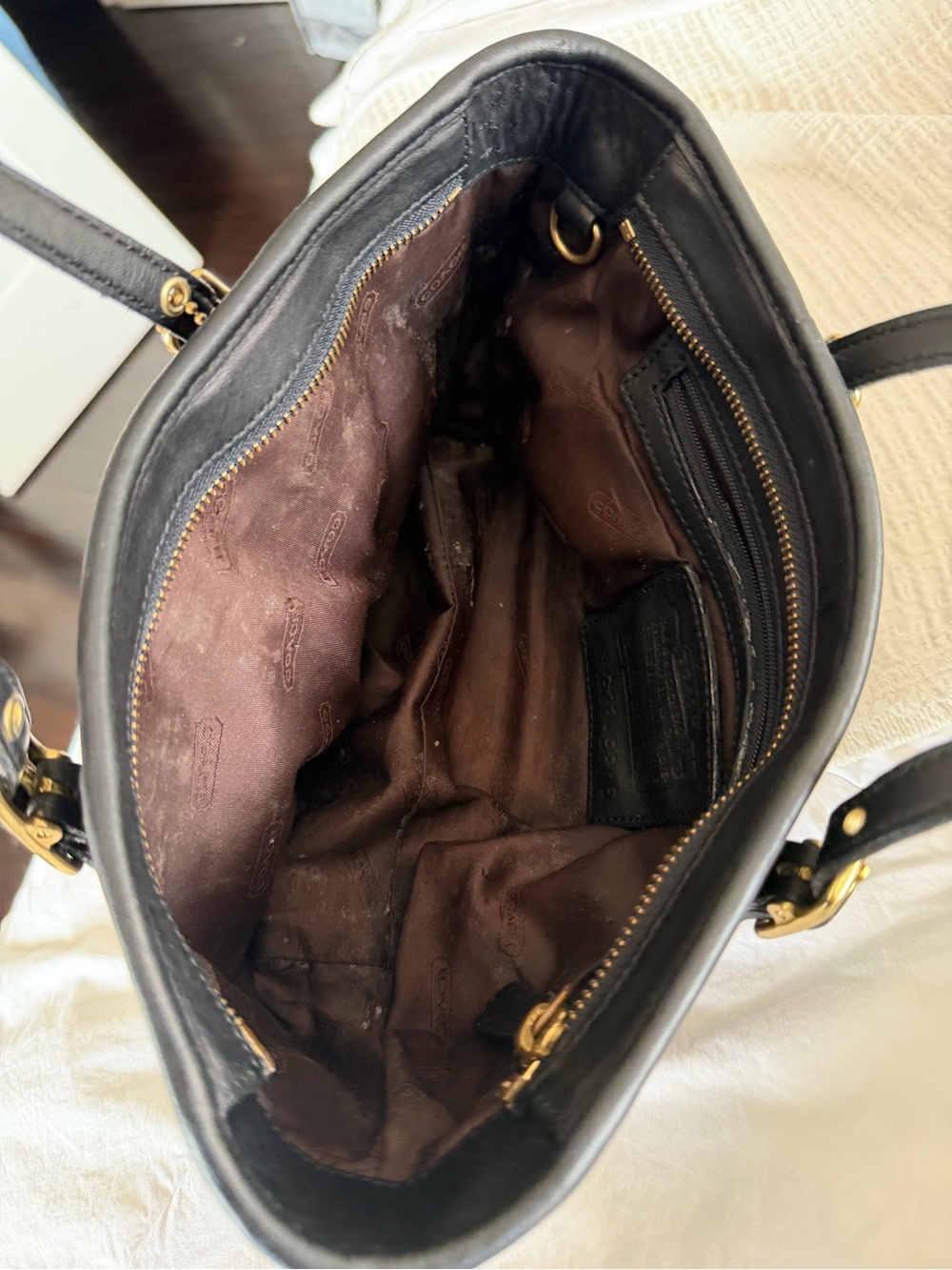 Coach Black Leather Legacy West Mini Market Purse Small Tote Authentic - Picture 3 of 9
